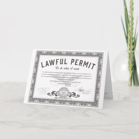 Drohne-Jagd-Erlaubnis-Karte Karte (Vorderseite)