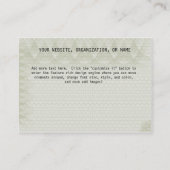 Drohne-Jagd-Erlaubnis Visitenkarte (Rückseite)