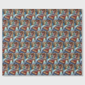 Drohne liefert ein Weihnachtsgeschenk Geschenkpapier (Flach)