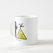 Drohne Ninja bei der Arbeit Kaffeetasse (Vorderseite Links)