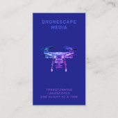 Drohne Pilot Fotografie QR Code Modernes Schwarz Visitenkarte (Vorderseite)
