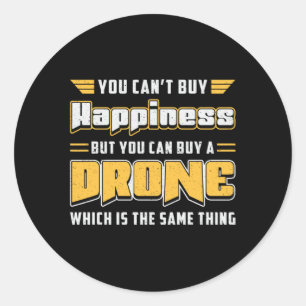 Drohne Pilot Quadcopter Camera Dronen FPV Geschenk Runder Aufkleber