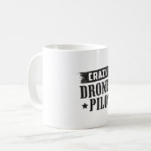 Drohne Pilot Quadcopter Dronen FPV Funny Gift Kaffeetasse (Vorderseite Links)