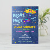 Drohne Pilot RC Racing Kawaii Geburtstag Einladung (Stehend Vorderseite)