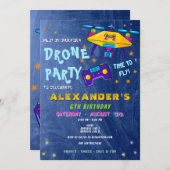 Drohne Pilot RC Racing Kawaii Geburtstag Einladung (Vorne/Hinten)