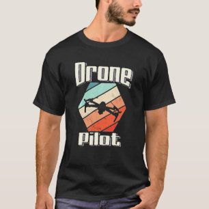 Drohne Pilot Vintag Colors Quadcopter FPV Drohne P T-Shirt