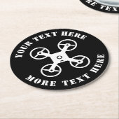 Drohne Piloten-Quadcopter-benutzerdefinierte Geträ Runder Pappuntersetzer (Angewinkelt)