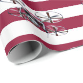 Drohne quadcopter Flugzeugpilothobby Geschenkpapier (Rolleneckpunkt)