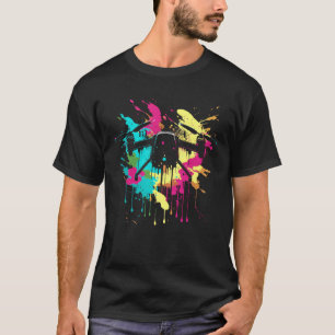 Drohne Splash Quadrocopter Drohnenpilot Retro-Droh T-Shirt