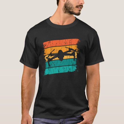 Drohne Vintag für Drohne-Pilotprogramm T-Shirt (Vorderseite)