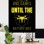 Drohne zu fliegen ist mein Spiel Poster (Heimbüro)