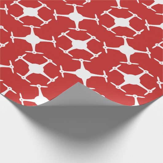 Drohnemuster irgendeine Hintergrundfarbe Geschenkpapier (Ecke)