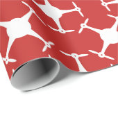 Drohnemuster irgendeine Hintergrundfarbe Geschenkpapier (Rolleneckpunkt)