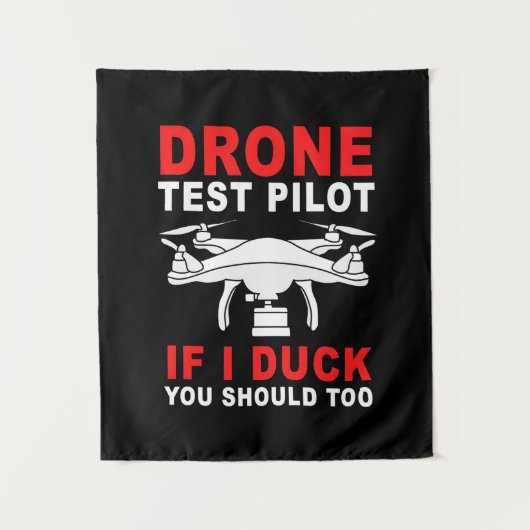 Drohnen-Testpilot Wandteppich (Vorderseite)
