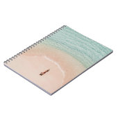 Drohnenansicht, rosa Beach Vacation. Notizblock (Linke Seite)