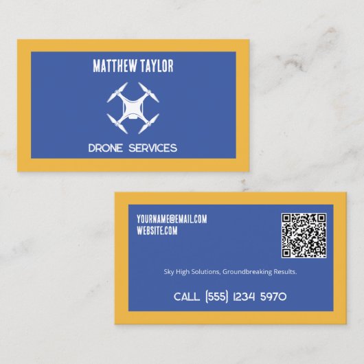 Drohnendienstbenutzerdefiniert QR Visitenkarte (Vorne/Hinten)