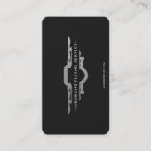 Drohnenoperator UAV Pilot Black Silver Modern Visitenkarte (Vorderseite)