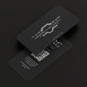 Drohnenoperator UAV Pilot Black Silver Modern Visitenkarte