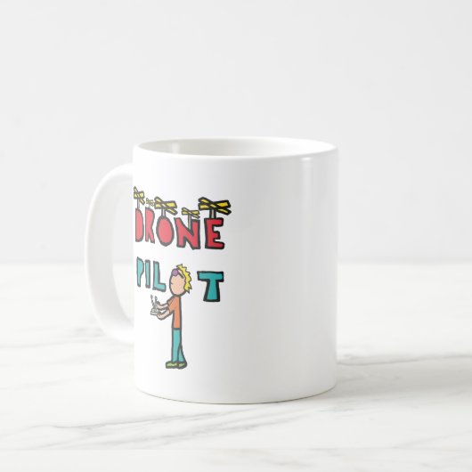 Drohnenpilot Kaffeetasse (Vorderseite Links)