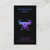 Drohnenpilot UAV Fotografie QR Code Moderner Schwa Visitenkarte (Vorderseite)