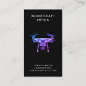 Drohnenpilot UAV Fotografie QR Code Moderner Schwa Visitenkarte (Vorderseite)