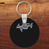 Drohnenpiloten-Quadcopter-Fliegerdrossel Schlüsselanhänger (Vorderseite)