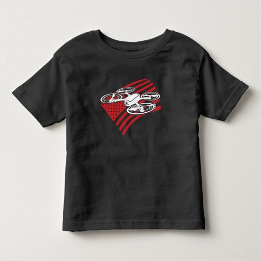 Drohnenpiloter-Multirotor-Quadcopter-Rote Flagge Kleinkind T-shirt (Vorderseite)