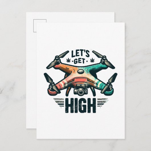 Drohnenpilotin Einladungspostkarte (Vorne/Hinten)