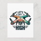 Drohnenpilotin Einladungspostkarte (Vorderseite)