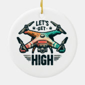 Drohnenpilotin Keramik Ornament (Hinten)