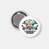 Drohnenpilotin Magnet (Vorderseite/Rückseite)