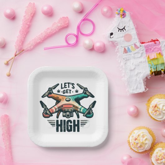 Drohnenpilotin Pappteller (Party)