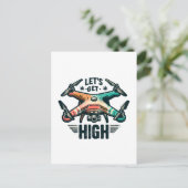 Drohnenpilotin Postkarte (Stehend Vorderseite)