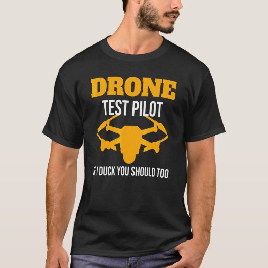 Drohnentestpilot Quadcopter T-Shirt (Vorderseite)