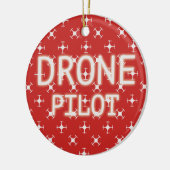 Drohnepilot Keramik Ornament (Links)