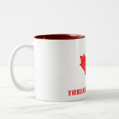 Drohung zu Kanada-Tasse Zweifarbige Tasse (Links)
