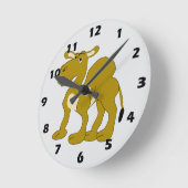 Dromedar-Kamel-Design Runde Wanduhr (Winkel)