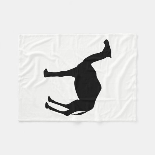 Dromedar-Silhouette Fleecedecke (Vorderseite (Horizontal))