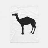 Dromedar-Silhouette Fleecedecke (Vorderseite)