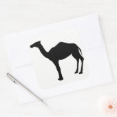 Dromedar-Silhouette Quadratischer Aufkleber (Umschlag)