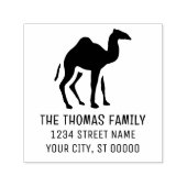 Dromedary Camel Silhouette Name Adresse Permastempel (Design)
