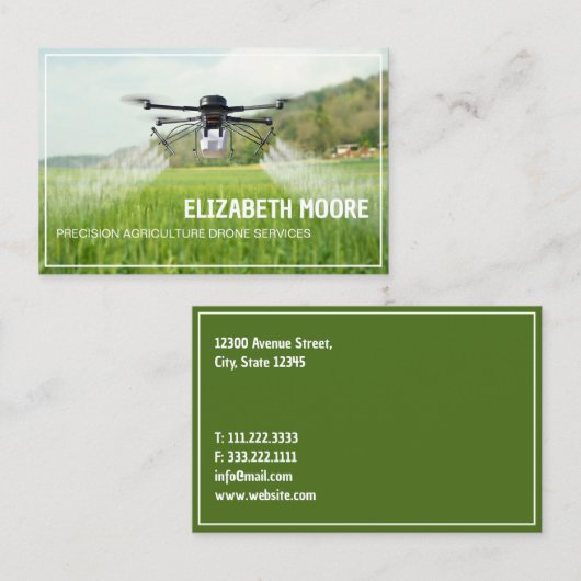 Drone Agriculture Services Visitenkarte (Vorne/Hinten)