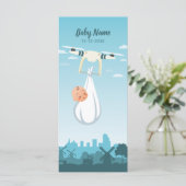 Drone Baby Birth Announcement (Stehend Vorderseite)