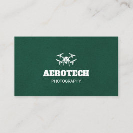 Drone Business Cards Elegant Green Visitenkarte