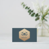 Drone Business Cards Elegante Blue Navy Visitenkarte (Stehend Vorderseite)