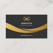 Drone Business Cards Gold Black Visitenkarte (Vorderseite)