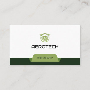 Drone Business Cards grün, modern Visitenkarte