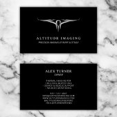 Drone Business Pilot Fotografie Cool Black Visitenkarte