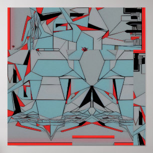 Drone City Abstrakt Poster