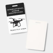 Drone Competition Name Tag Abzeichen Ausweis (Vorder- & Rückseite)